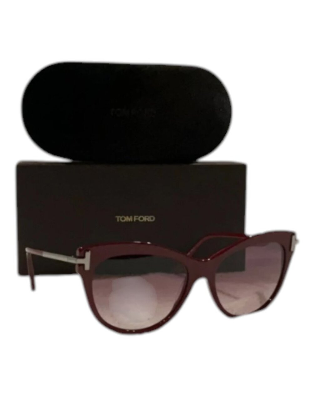 NEW TOM FORD Women's Burgundy Sunglasses